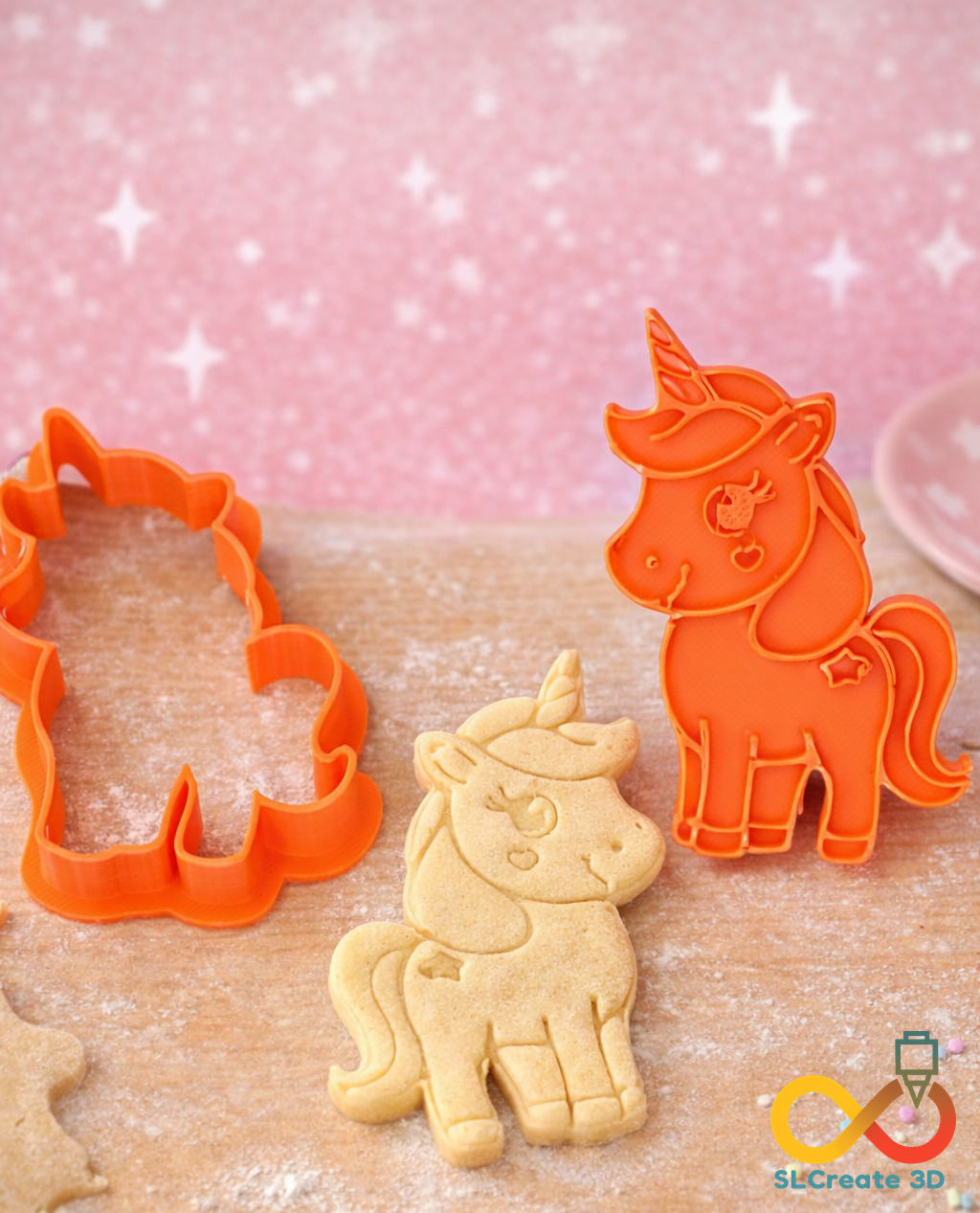 Unicórnio - Cortador de Biscoito + Carimbo