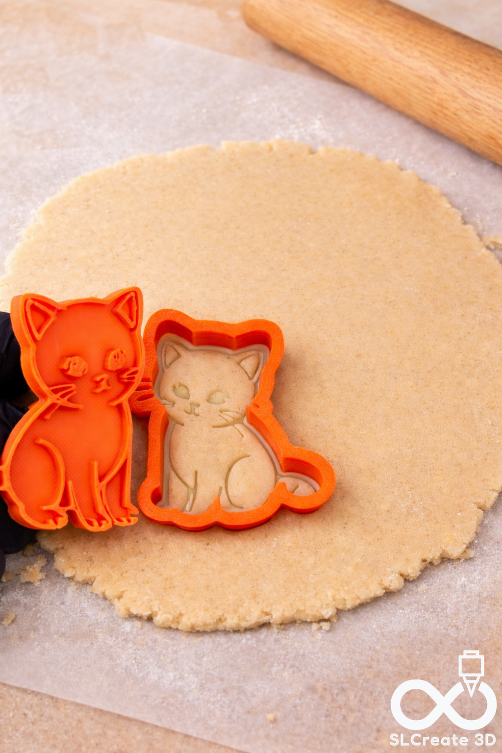 Gatinho - Cortador de Biscoito + Carimbo - Imagem 4
