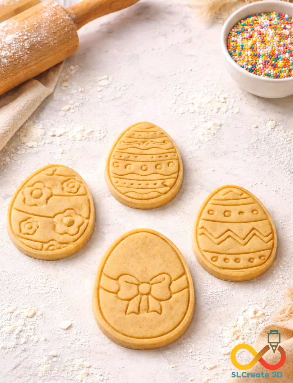Kit Ovos de Páscoa Decorados - Cortadores + Carimbos de Biscoitos - Imagem 5