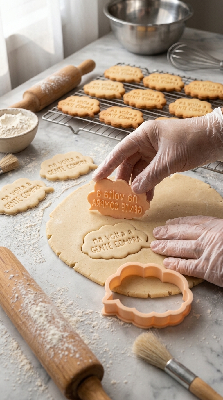 Kit Cortador de Biscoitos + Carimbo - Na volta a gente compra - Imagem 2