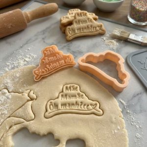 Kit Cortador de Biscoitos + Carimbo - Mãe, Mamãe, Ôh Manhêee