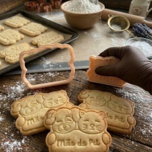 Kit Cortador de Biscoitos + Carimbo - Mãe de Pet