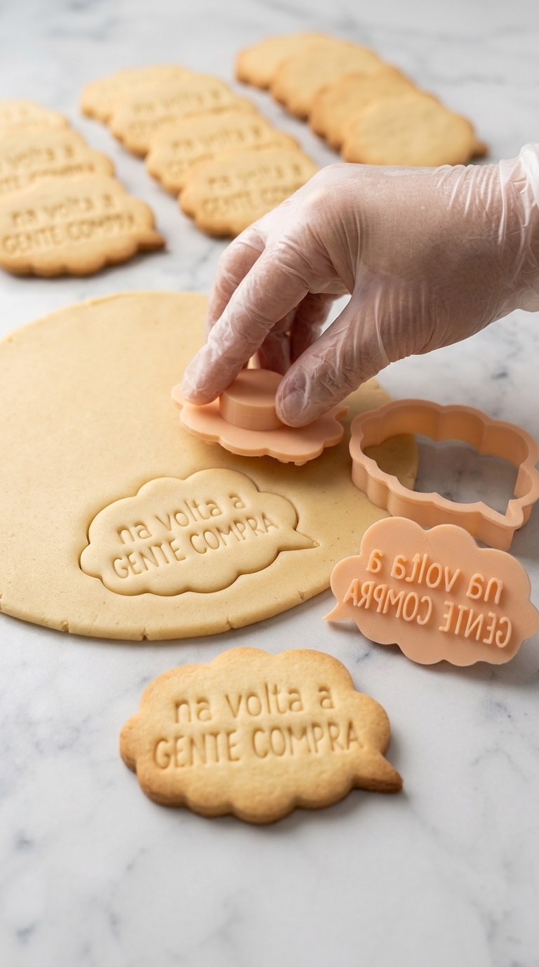 Kit Cortador de Biscoitos + Carimbo - Na volta a gente compra - Imagem 3