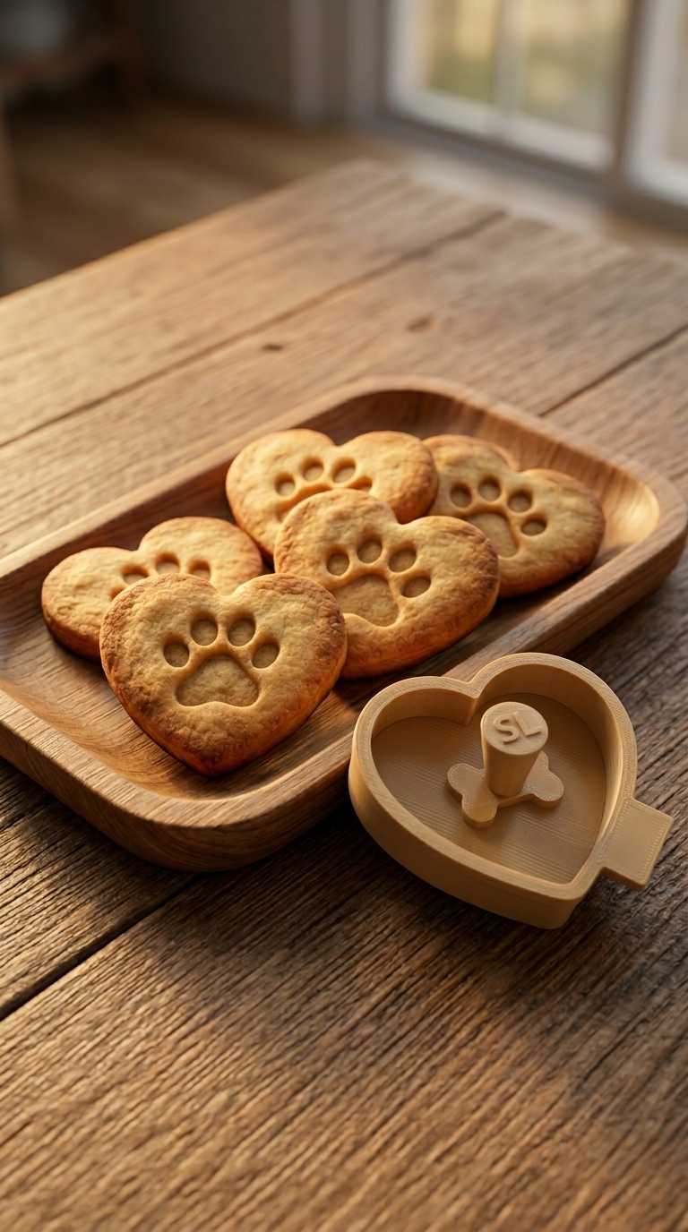 Conjunto Cortador + Carimbo de Biscoito - Pets - Pata no Coração - Imagem 2