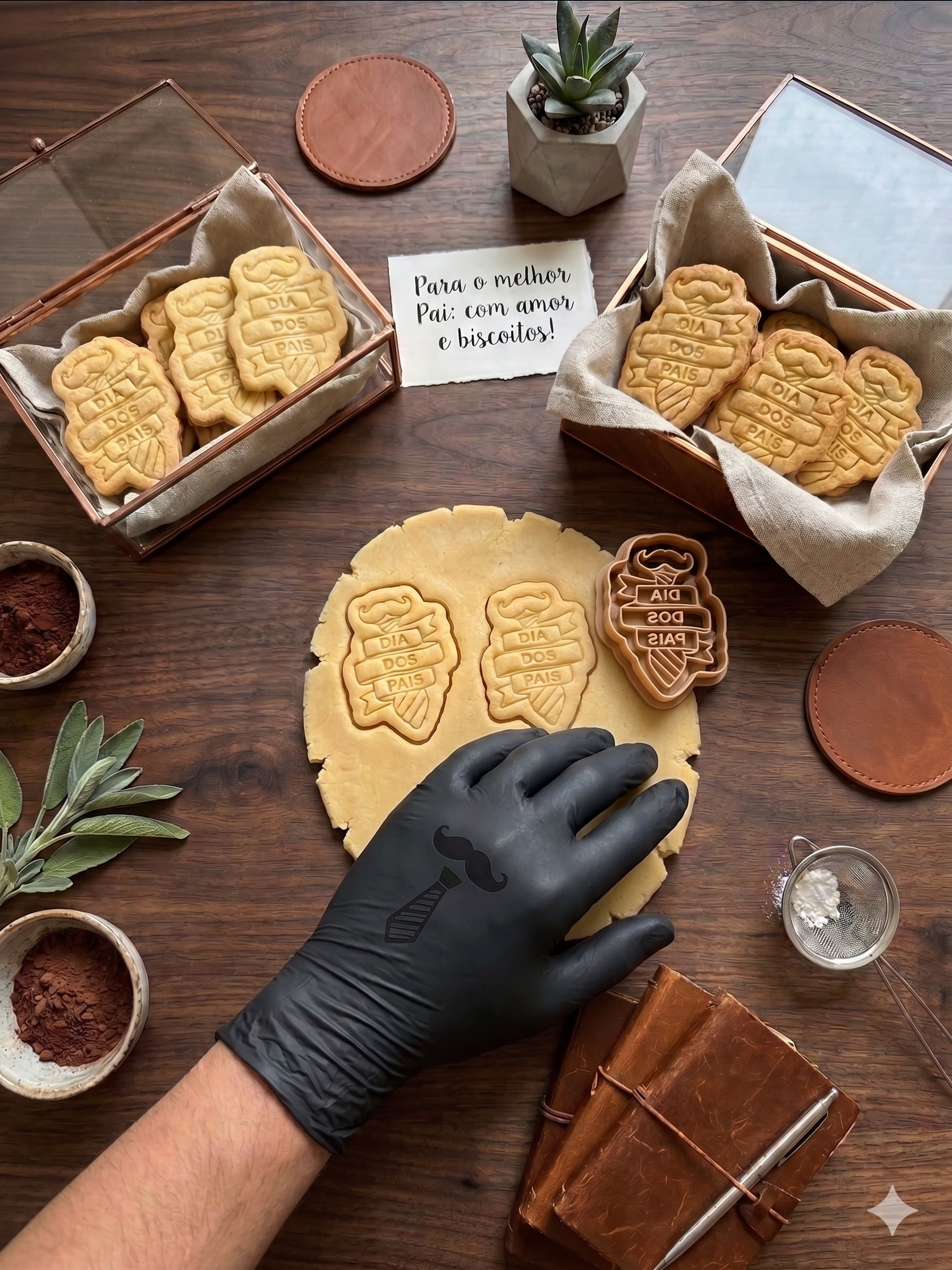 Conjunto Cortador + Carimbo de Biscoito - Dia dos Pais - Gravata - Imagem 3