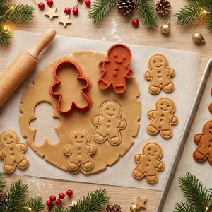 Conjunto Cortador + Carimbo de Biscoitos - Natal - Biscoito