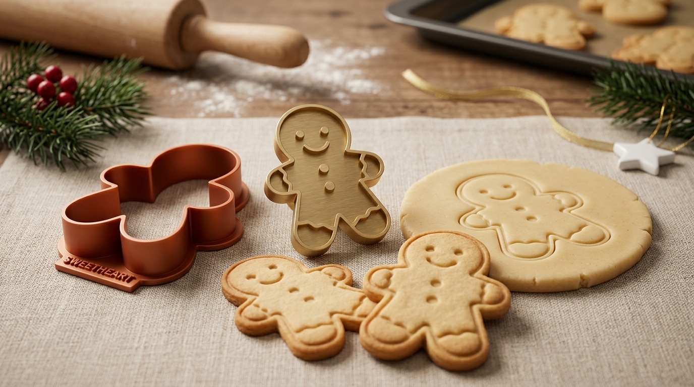Conjunto Cortador + Carimbo de Biscoitos - Natal - Biscoito - Imagem 3