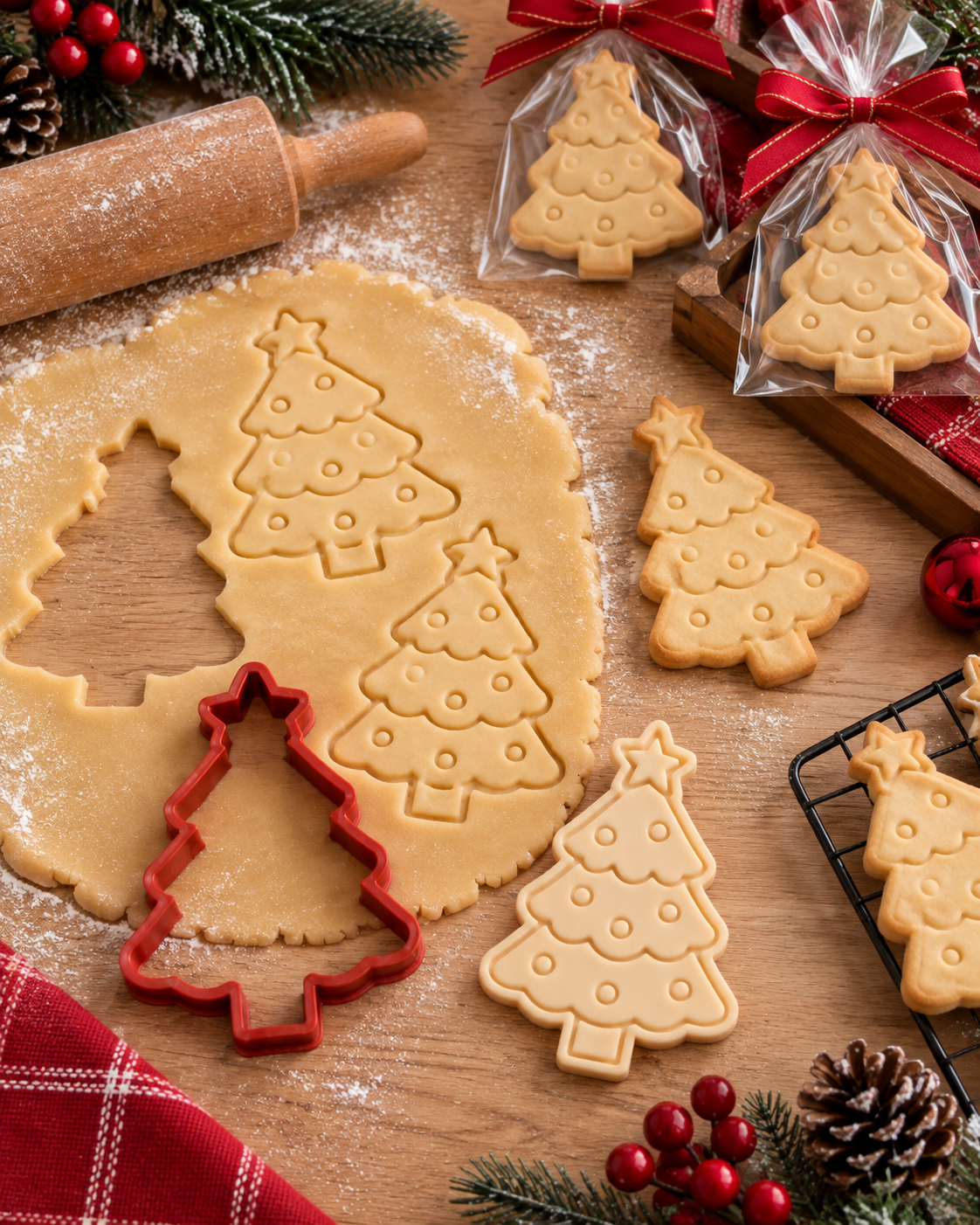 Conjunto Cortador + Carimbo de Biscoitos - Natal - Árvore de Natal - Imagem 3