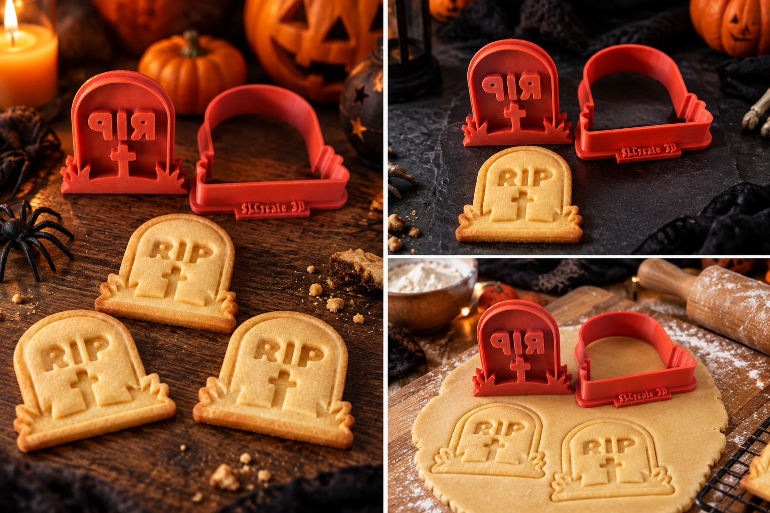 Conjunto Cortador + Carimbo de Biscoito - Halloween - RIP - Imagem 2