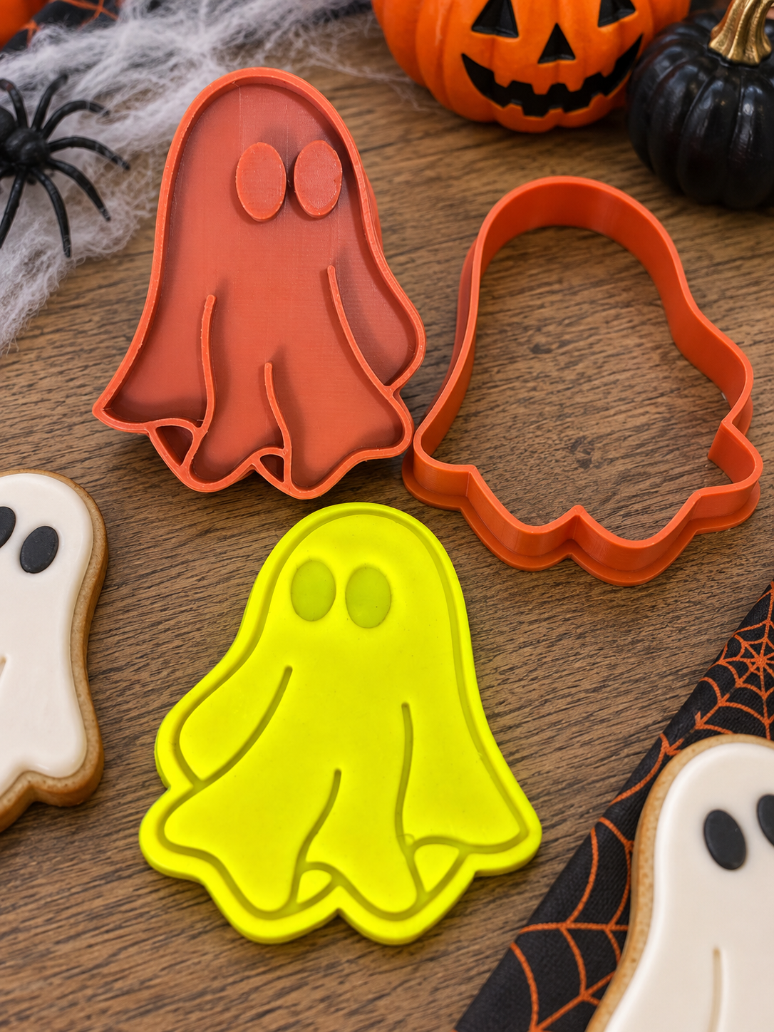Conjunto Cortador + Carimbo de Biscoito - Halloween - Fantasminha