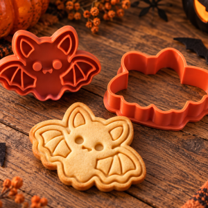 Conjunto Cortador + Carimbo de Biscoito - Halloween - Morceguinho