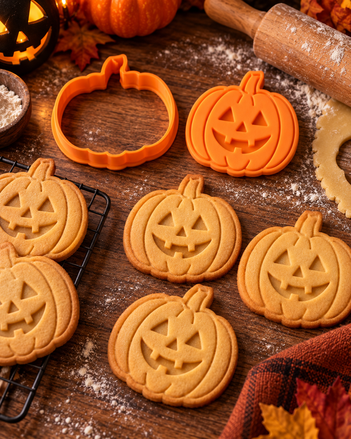 Conjunto Cortador + Carimbo de Biscoito - Halloween - Abóbora - Imagem 2