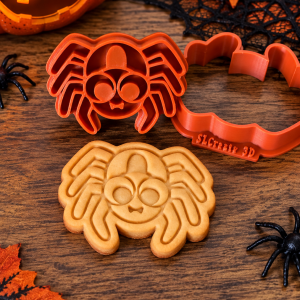 Conjunto Cortador + Carimbo de Biscoito - Halloween - Aranha