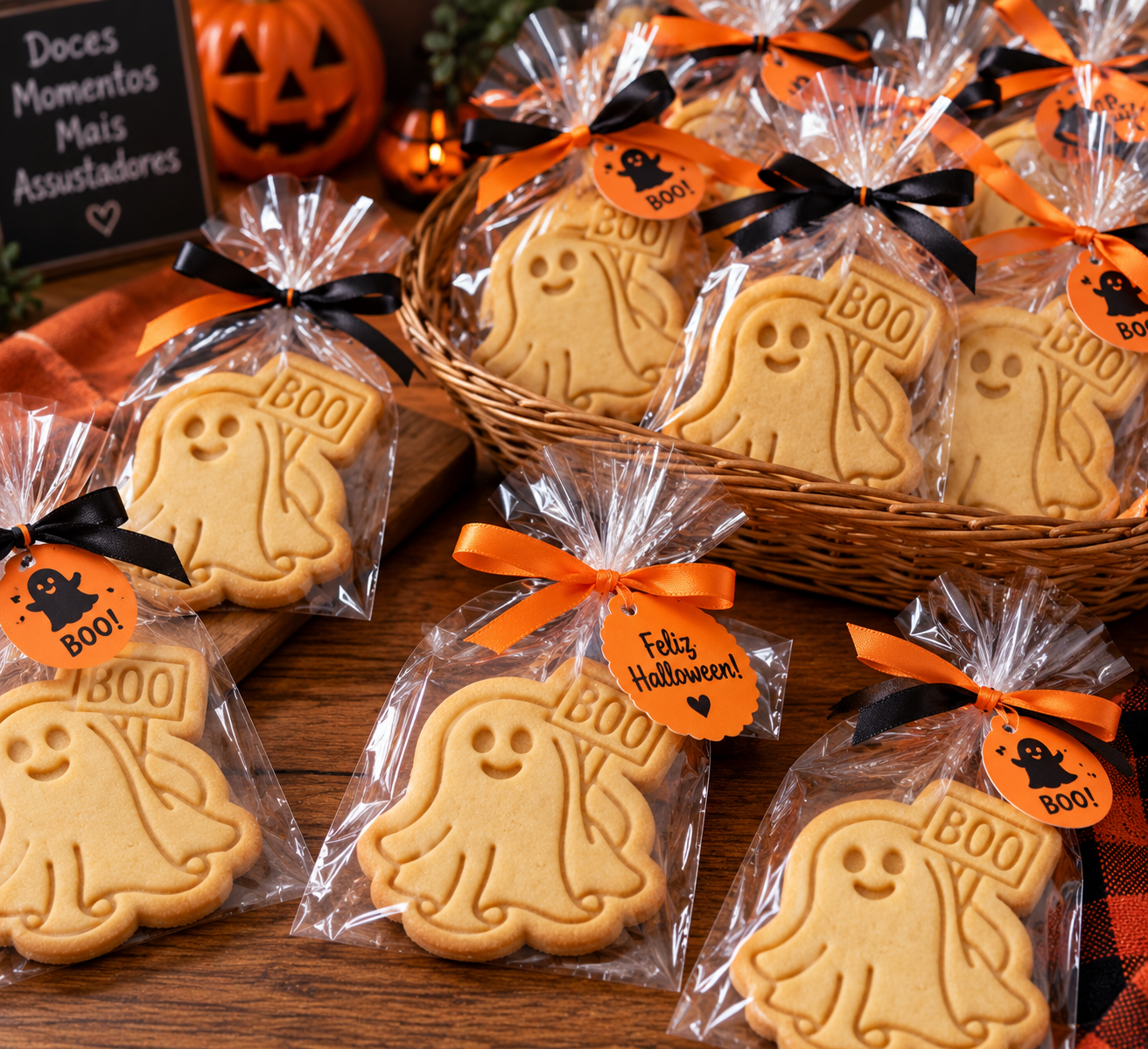 Conjunto Cortador + Carimbo de Biscoito - Halloween - Fantasminha Boo - Imagem 3