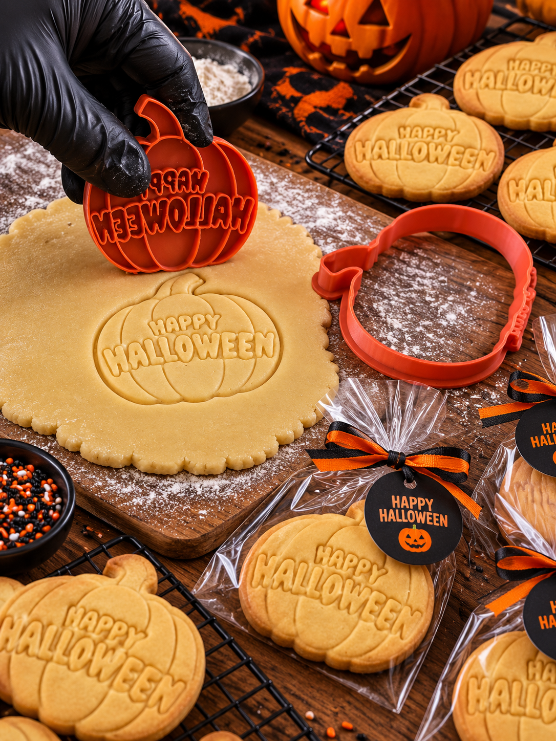 Conjunto Cortador + Carimbo de Biscoito - Halloween - Abóbora Happy - Imagem 3